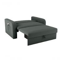 Sofá Cama 2 Lugares Compacto Com Baú 145 Larg Daiane Matrix Veludo Maserati Cinza - 3