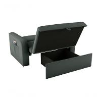 Sofá Cama 2 Lugares Compacto Com Baú 145 Larg Daiane Matrix Veludo Maserati Cinza - 4