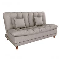 Sofá Cama 3 Lugares Casal Confortável 1,85 Larg Duda Matrix Linho Cinza - 1
