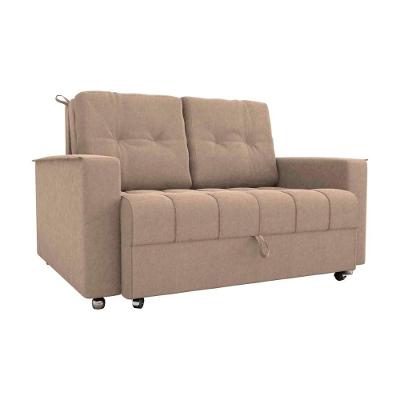 Sofá Cama Reclinável 2 Lugares Com Almofadas 140 Lag Drika Matrix Veludo Turkey Capuccino Veludo Turkey Capuccino