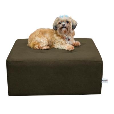 Cama Pet Para Cachorro Quadrado Com Pés Luna Matrix Veludo Marrom