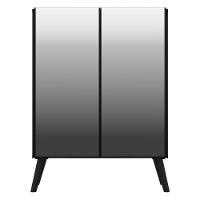 Aparador Retrô C/ Espelho Multimóveis Cantinho Do Café Preto - 5