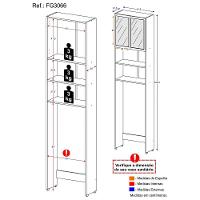 Armário Banheiro P Vaso Sanitário Espelho Multimóveis Branco - 2