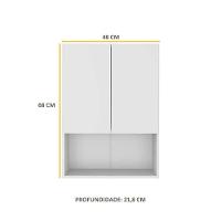 Armário De Banheiro Com 02 Portas Multimóveis Branco - 7