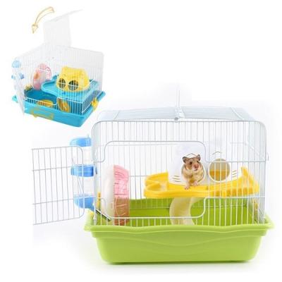 Gaiola Para Hamster Desmontavel Com 2 Andares Jaula Para Ratos E Roedores Com Brinquedos Completa Cor:azul;tamanho:u