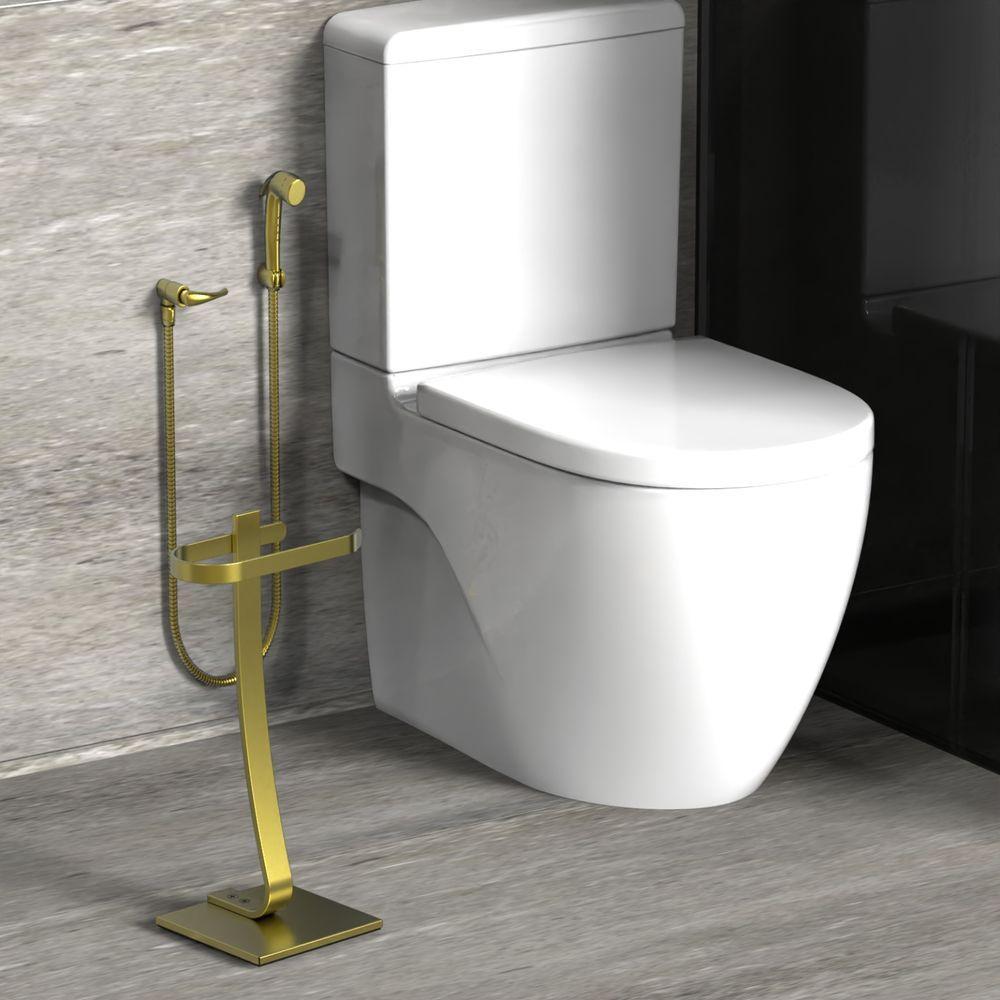 Porta Papel Higiênico De Chão Suporte Papeleira Dourada.s - 2