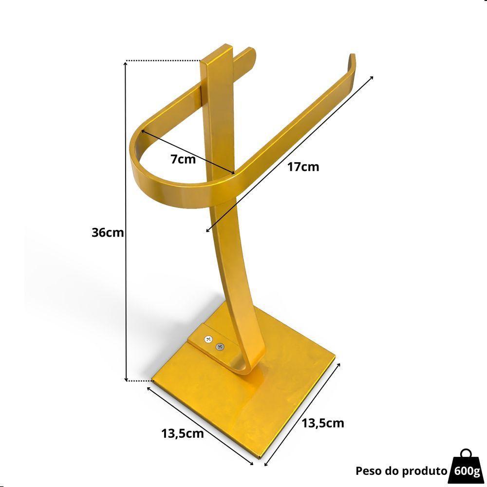Porta Papel Higiênico De Chão Suporte Papeleira Dourada.s - 5