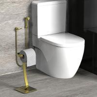 Porta Papel Higiênico De Chão Suporte Papeleira Dourada.s - 3