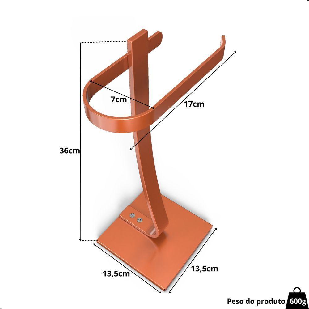 Porta Papel Higiênico De Chão Suporte Papeleira Rose Gold.s - 5