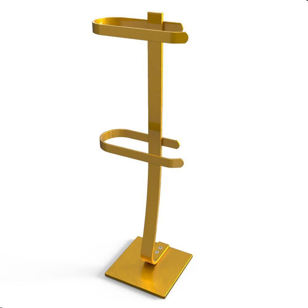 Porta Papel Higiênico De Chão Suporte Papeleira Dourada.d - 1