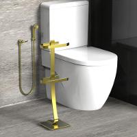 Porta Papel Higiênico De Chão Suporte Papeleira Dourada.d - 2