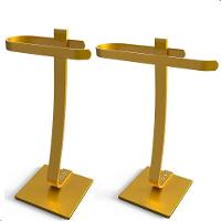 Porta Papel Higiênico De Chão E Toalha Lavabo Dourado.s - 1