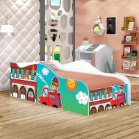 Mini Cama Fun Usinho Bombeiro Infantil Com Colchão - 1