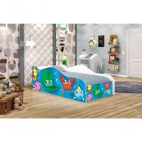 Mini Cama Fun Fundo Do Mar Peixes Infantil Com Colchão - 4