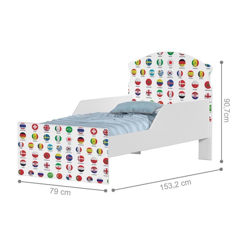Mini Cama Futebol Seleção Com Colchão - 2