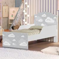 Mini Cama Nuvens Cinza Com Colchão - 1