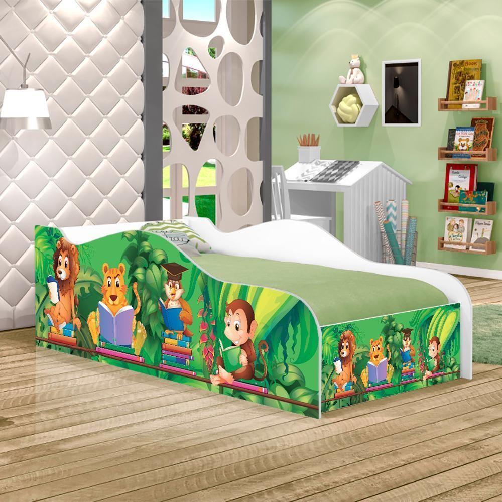 Mini Cama Fun Safari E Zoológico Infantil Com Colchão - 1