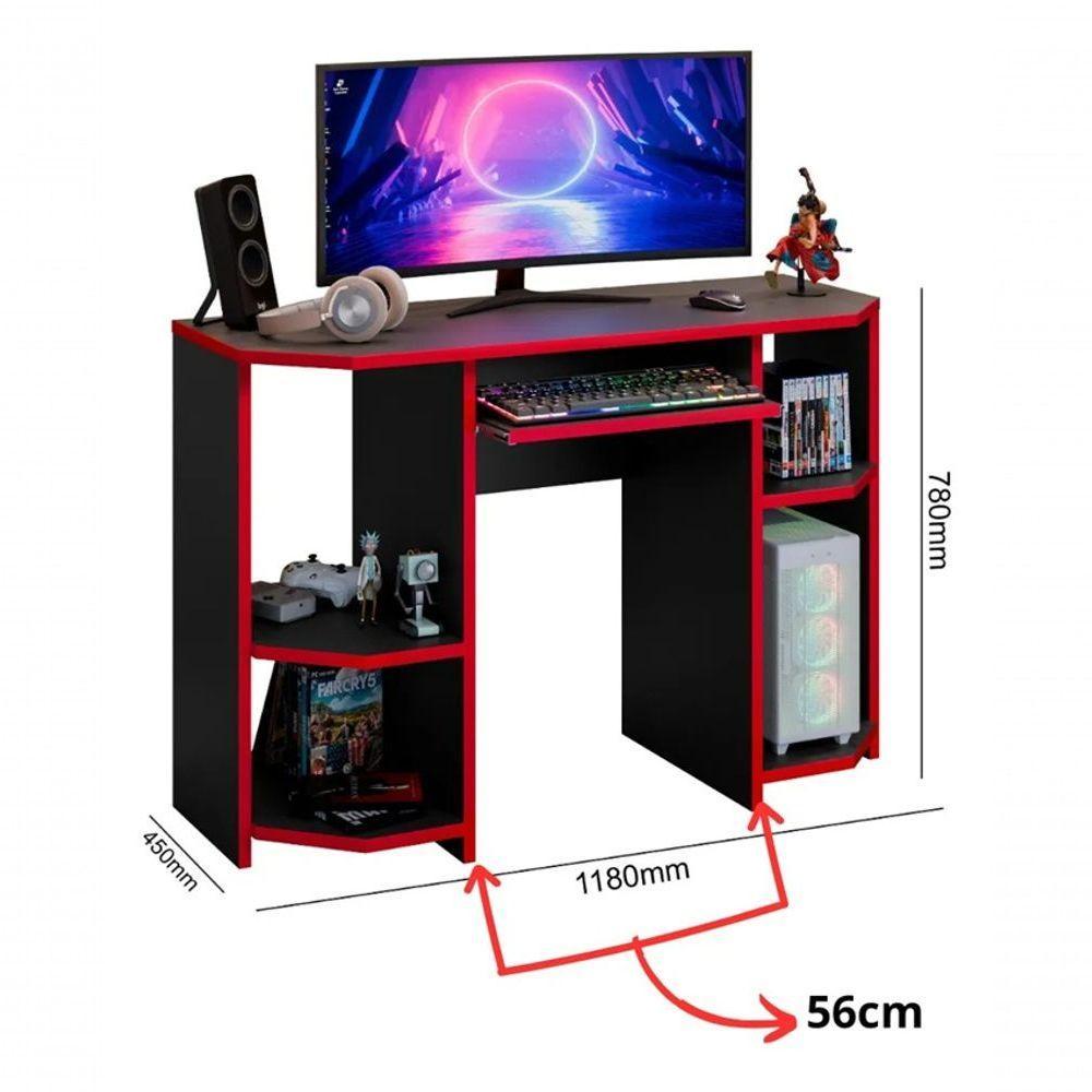 Mesa Escrivaninha Gamer Computador Notebook Estudo Trabalho - 8