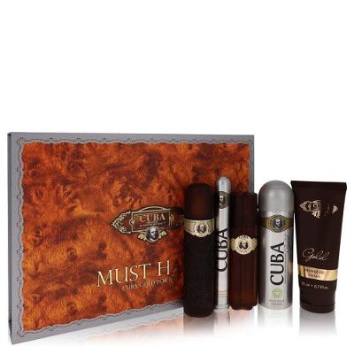 Caixa Presente Ml Eau Toil.100 Ml Pósbarba Ml Desodorante Corp.198 Ml Gel De Banho+ 37 Ml Edt Masculino Fragluxe Cuba G