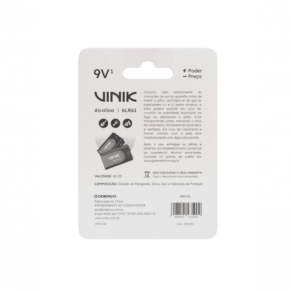 Bateria Alcalina 9v - Vb9vb1 - 6