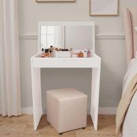 Penteadeira Mesa Maquiagem Quarto Camarim Branco Com Espelho - 3