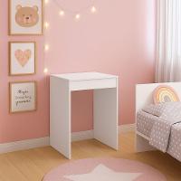 Penteadeira Mesa Maquiagem Quarto Camarim Branco Com Espelho - 5