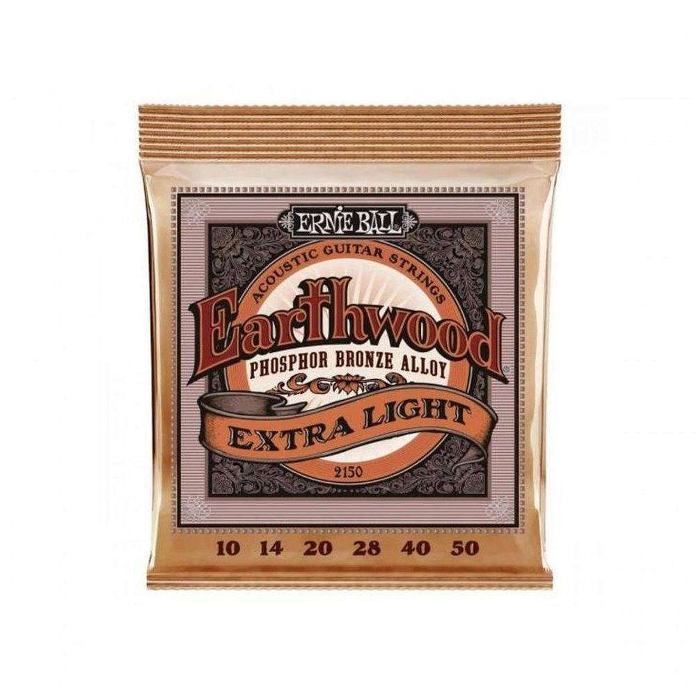 Encordoamento Para Violão Aço .010 Extra Leve Earthwood 2150 Ernie Ball - 1