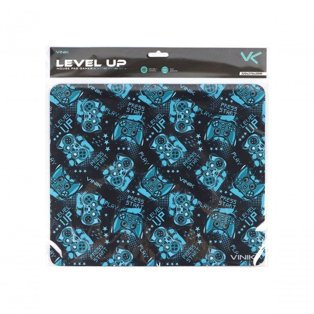 Mouse Pad Gamer Vinik Level Up 320x270x2mm - Mplu32 - 8