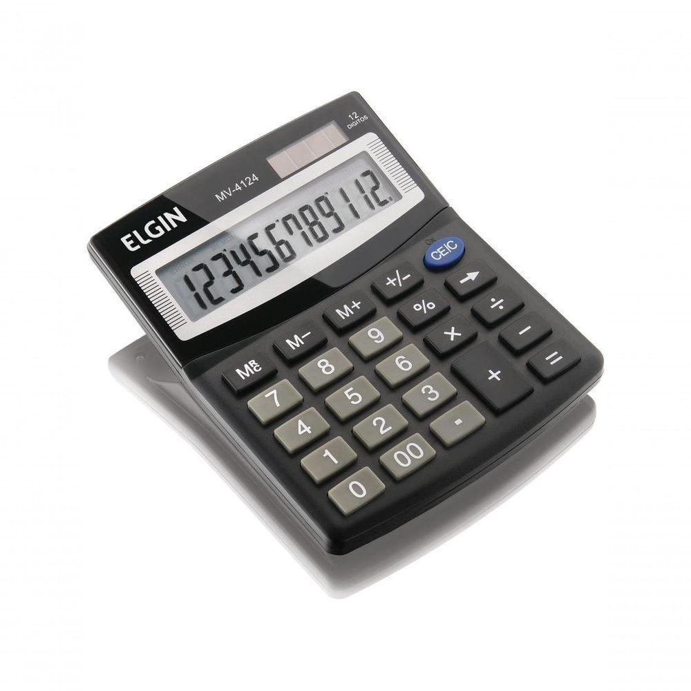 Calculadora De Mesa 12 Digitos Mv-4124 Preta - 1