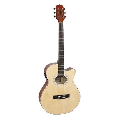 Violão Eletroacústico Aço Mini Jumbo Cutaway Gsf-1d Ceq Ns Natural Satin, Com Afinador E Equalizador [f018]