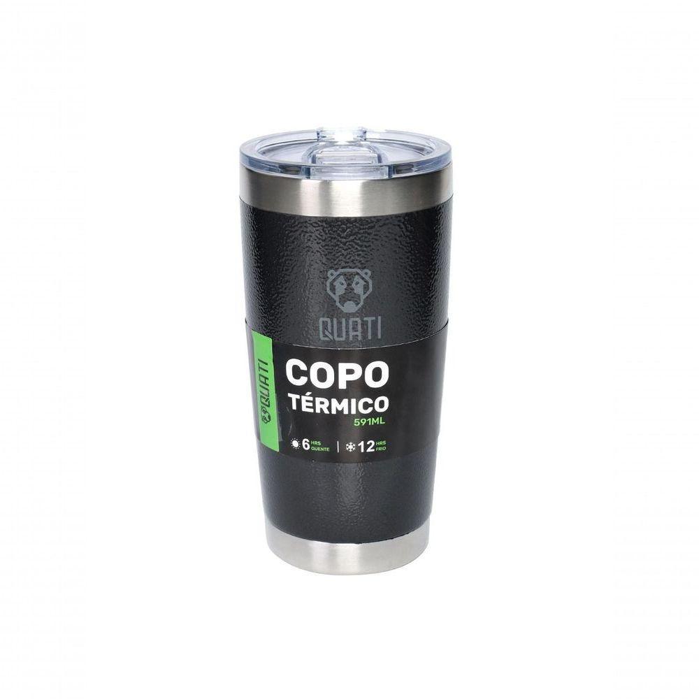Copo Térmico Quati Com Tampa 591ml Preto - Cpct591 - 8