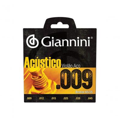 Corda Para Violao Giannini Geswal Bronze Acustica 65/ 35