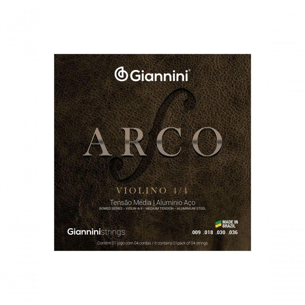 Corda Para Violino Gianni 4/4 Arco Aluminio Aco Geavva Media - 1