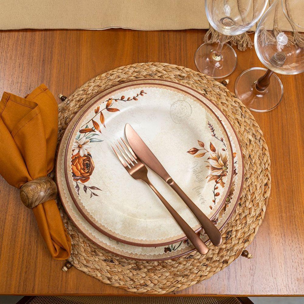 Prato Fundo Copa E Cia Aquarelle Em Cerâmica Adele - 5