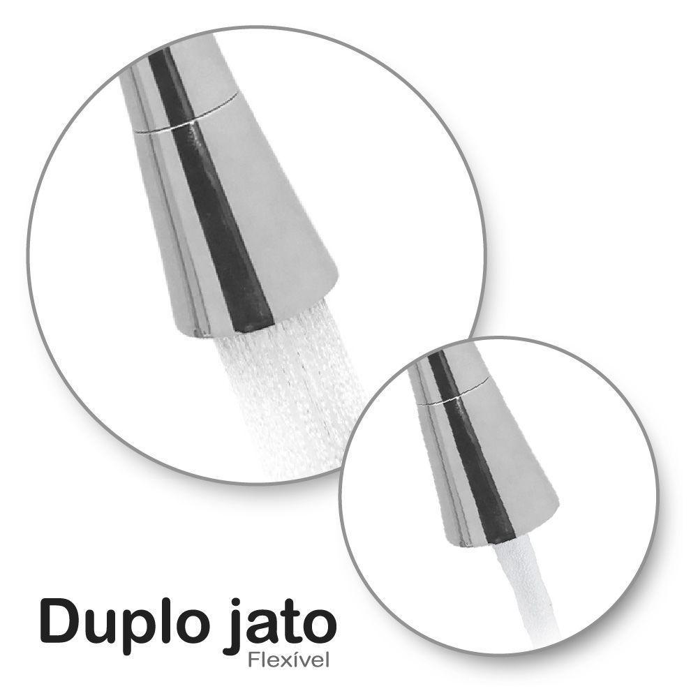 Torneira Filtro Cromada Gourmet Parede Tubo Conico 2 Jatos Metal Luxo - 4