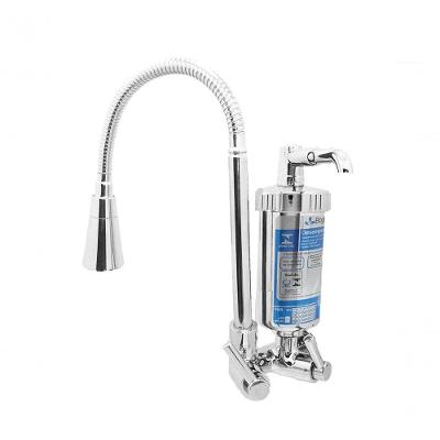 Torneira Filtro Cromada Gourmet Parede Tubo Conico 2 Jatos Metal Luxo
