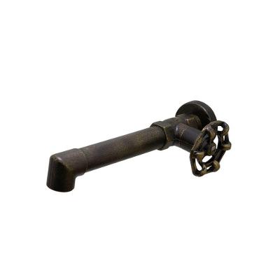 Torneira Pia Lavatório Banheiro Parede Industrial Rustico Dourado Ouro Velho Base Metal Luxo