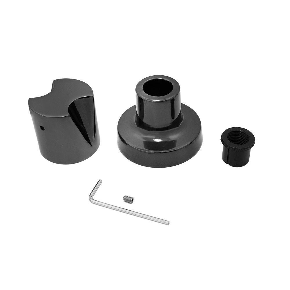 Acabamento Registro Banheiro Pressão E Gaveta Preto Brilhante Onix Padrão Deca Metal Luxo - 6