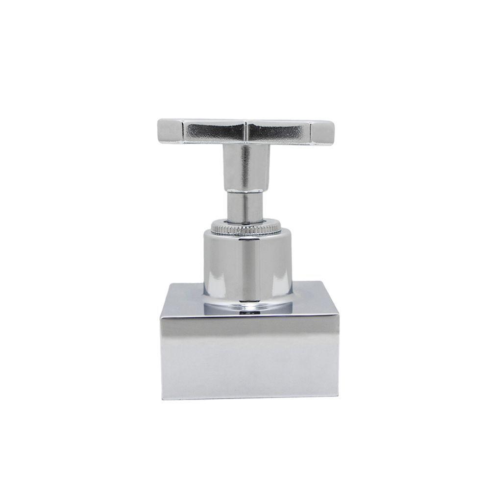 Acabamento Registro Banheiro Pressão Ou Gaveta Quadrado Cruzeta Padrão Deca Metal Cromado - 4