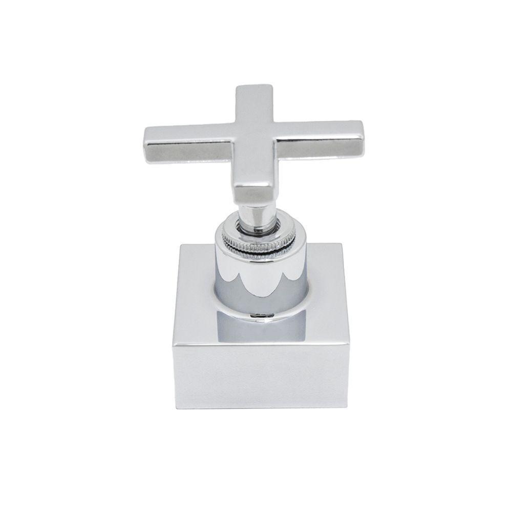 Acabamento Registro Banheiro Pressão Ou Gaveta Quadrado Cruzeta Padrão Deca Metal Cromado - 5