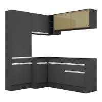 Armário De Cozinha Completa De Canto 898 Preto/branco - 2