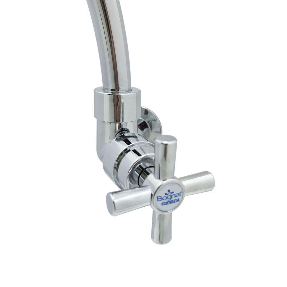 Torneira Pia Cozinha Parede Bica Móvel Cromado Abs 1/4 De Volta - 3