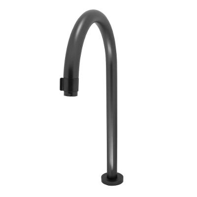 Torneira Banheiro Lavatório Slim Tube Preto Fosco Grafite Bica Alta Redondo