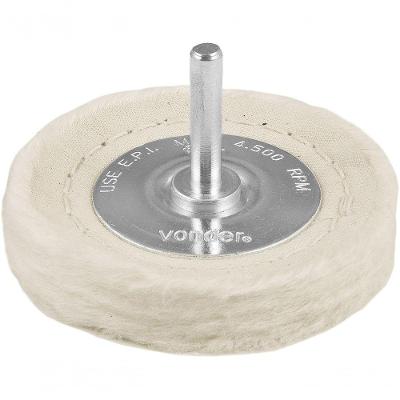 Roda De Feltro-pano 3x1-2" Haste 1-4" Para Polimento Vonder