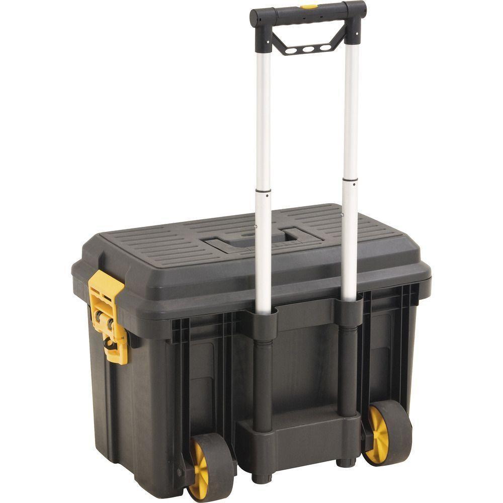 Caixa Plástica Para Ferramentas Baú 620x440x445mm Com Rodas - 4