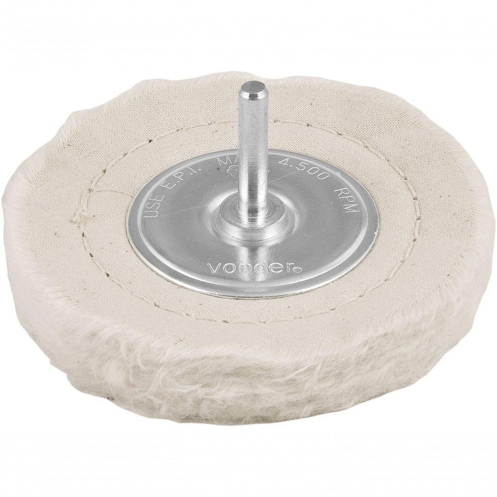 Roda De Feltro-pano 4x1-2" Haste 1-4" Para Polimento Vonder - 1