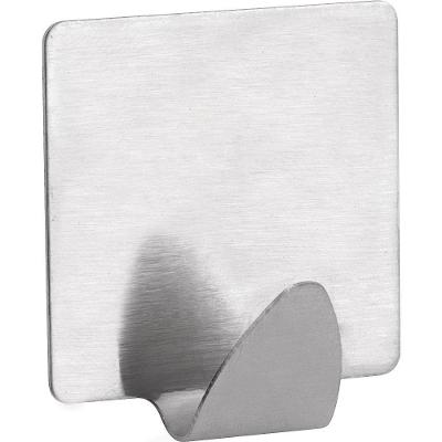 Gancho Adesivo Quadrado Em Inox Com 2 Peças - Vonder