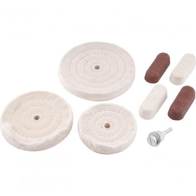 Jogo Roda De Pano Para Polimento Com Pasta 8 Peças - Vonder