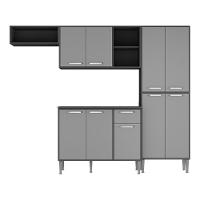 Armário De Cozinha Compacta Xangai Multimóveis V2840 Preto/Grafite Preto/Grafite - 2