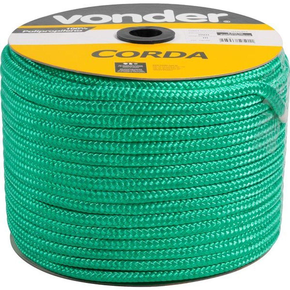 Corda Multifilamentada Trançada 8mmx258m 7,45kg Verde Polipr - 1